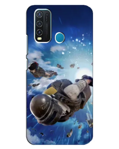 Чехол для Vivo Y30 с картинкой «Десант PUBG — прыжок»