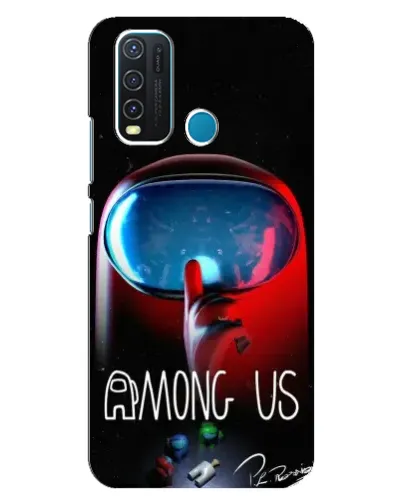 Чехол для Vivo Y30 с картинкой «Красный импостер — макро»