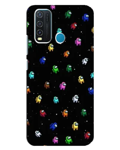 Чехол для Vivo Y30 с картинкой «Экипаж Among Us»