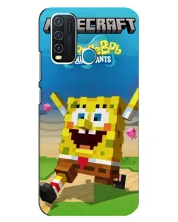 Чехол для Vivo Y30 с картинкой «Губка Боб Minecraft» Чехол для Vivo Y30 с картинкой «Губка Боб Minecraft»