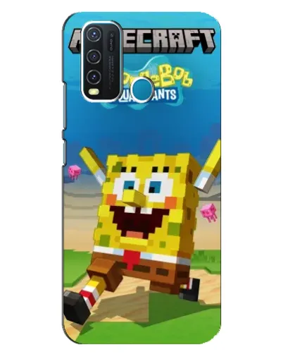 Чехол для Vivo Y30 с картинкой «Губка Боб Minecraft» Чехол для Vivo Y30 с картинкой «Губка Боб Minecraft»