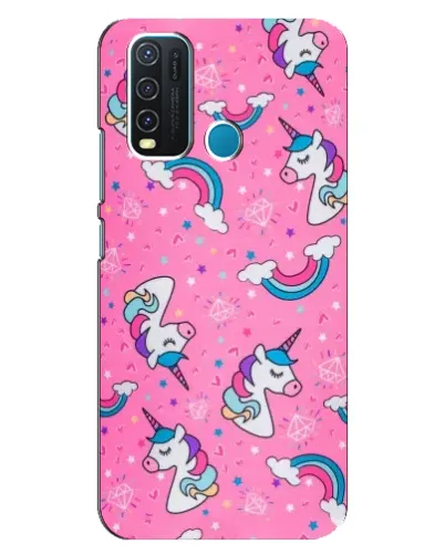 Чехол для Vivo Y30 с картинкой «Unicorn паттерн розовый» Чехол для Vivo Y30 с картинкой «Unicorn паттерн розовый»