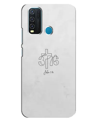 Чехол для Vivo Y30 с картинкой «Иоанна 3:16 Крест»