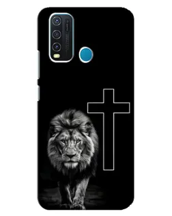 Чехол для Vivo Y30 с картинкой «Лев и Крест»