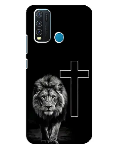Чехол для Vivo Y30 с картинкой «Лев и Крест»