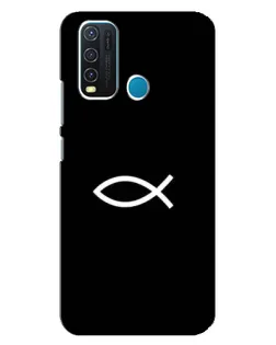 Чехол для Vivo Y30 с картинкой «Символ рыбы Jesus»