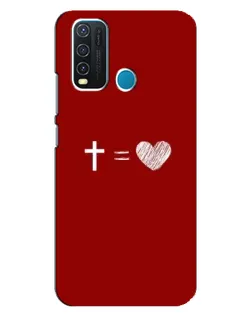Чехол для Vivo Y30 с картинкой «Уравнение любви»