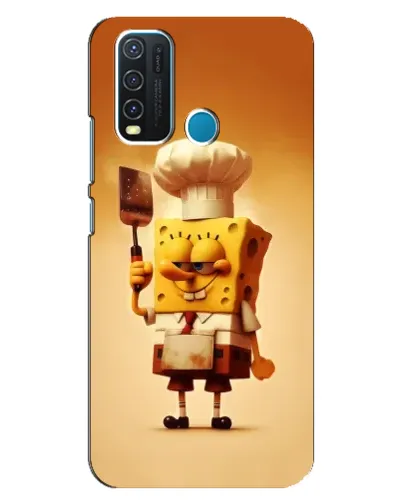 Чехол для Vivo Y30 с картинкой «Губка Боб повар»