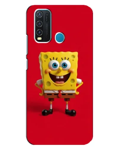 Чехол для Vivo Y30 с картинкой «Спанч Боб на красном»