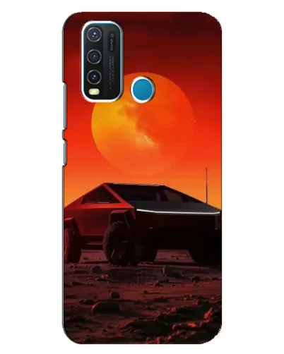Чехол для Vivo Y30 с картинкой «Cybertruck на Марсе»