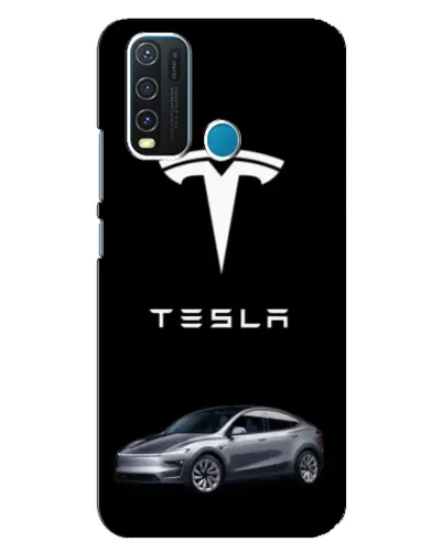 Чехол для Vivo Y30 с картинкой «Tesla Model Y»
