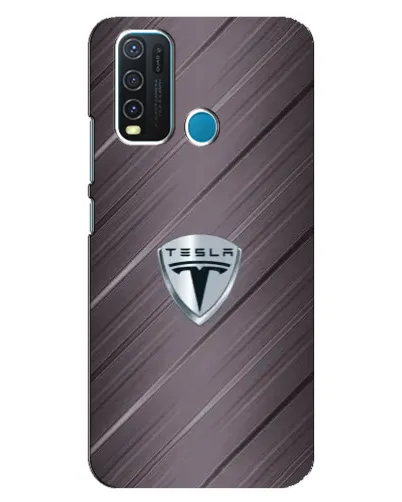 Чехол для Vivo Y30 с картинкой «Металлическая текстура Tesla»