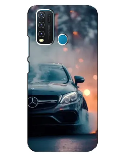 Чехол для Vivo Y30 с картинкой «Mercedes — ночной город»