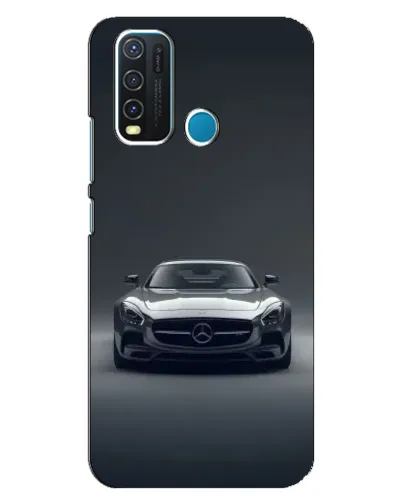 Чехол для Vivo Y30 с картинкой «Mercedes на черном»