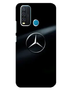 Чехол для Vivo Y30 с картинкой «Mercedes на металле»
