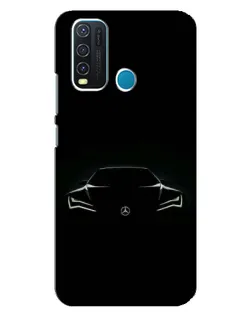 Чехол для Vivo Y30 с картинкой «Mercedes — силуэт авто»