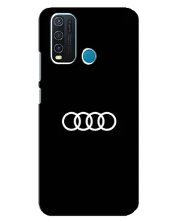Чехол для Vivo Y30 с картинкой «Audi White Logo»