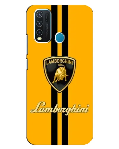 Чехол для Vivo Y30 с картинкой «Lamborghini Stripe желтый»