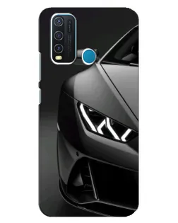 Чехол для Vivo Y30 с картинкой «Lamborghini фары детализация»