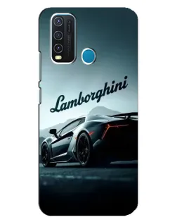 Чехол для Vivo Y30 с картинкой «Классическая надпись Lamborghini»