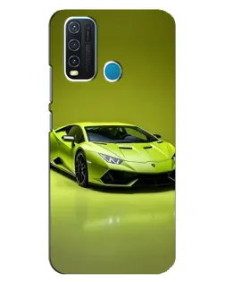 Чехол для Vivo Y30 с картинкой «Салатовый Lamborghini Huracan»