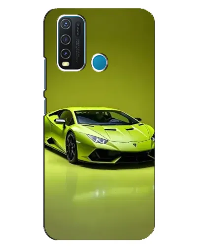 Чехол для Vivo Y30 с картинкой «Салатовый Lamborghini Huracan»