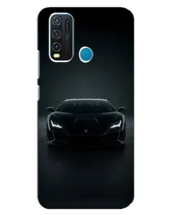Чехол для Vivo Y30 с картинкой «Черный Lamborghini Aventador»