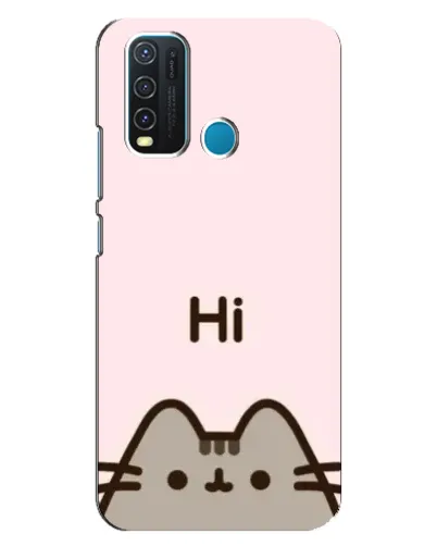 Чехол для Vivo Y30 с картинкой «Пушин говорит Hi»