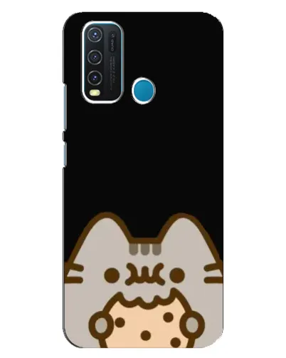 Чехол для Vivo Y30 с картинкой «Пушин на черном»