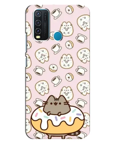 Чехол для Vivo Y30 с картинкой «Пушин на пончике»