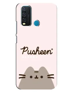 Чехол для Vivo Y30 с картинкой «Pusheen логотип»