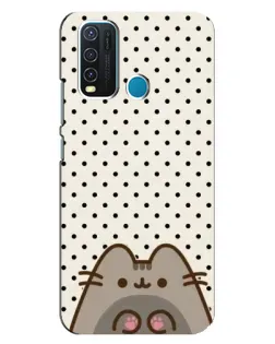 Чехол для Vivo Y30 с картинкой «Пушин в горошек»