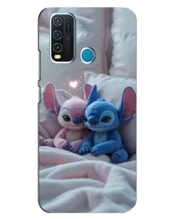 Чехол для Vivo Y30 с картинкой «Плюшевые Стич Ангел»