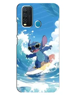 Чехол для Vivo Y30 с картинкой «Стич на волне»