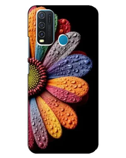 Чехол для Vivo Y30 с картинкой «Радужный цветок»