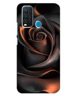 Чехол для Vivo Y30 с картинкой «Шелковая черная роза»