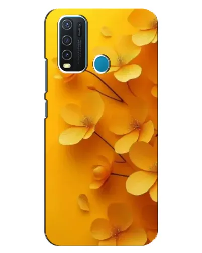 Чехол для Vivo Y30 с картинкой «Золотые лепестки»
