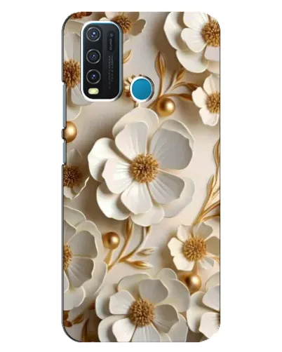 Чехол для Vivo Y30 с картинкой «Белие бумажние  цвети»