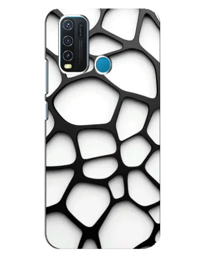 Чехол для Vivo Y30 с картинкой «Белая объемная сетка» Чехол для Vivo Y30 с картинкой «Белая объемная сетка»