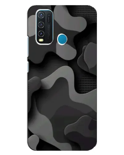 Чехол для Vivo Y30 с картинкой «Темный абстрактный камуфляж» Чехол для Vivo Y30 с картинкой «Темный абстрактный камуфляж»