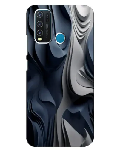 Чехол для Vivo Y30 с картинкой «Объемные синие складки» Чехол для Vivo Y30 с картинкой «Объемные синие складки»
