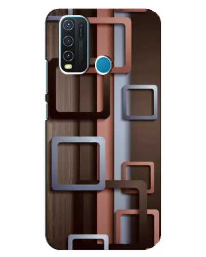 Чехол для Vivo Y30 с картинкой «Коричневые объемные квадраты» Чехол для Vivo Y30 с картинкой «Коричневые объемные квадраты»