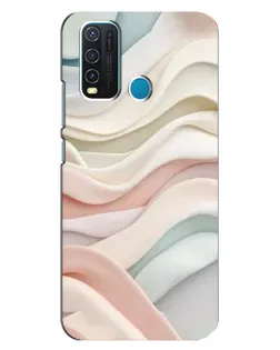 Чехол для Vivo Y30 с картинкой «Пастельные нежные волны»