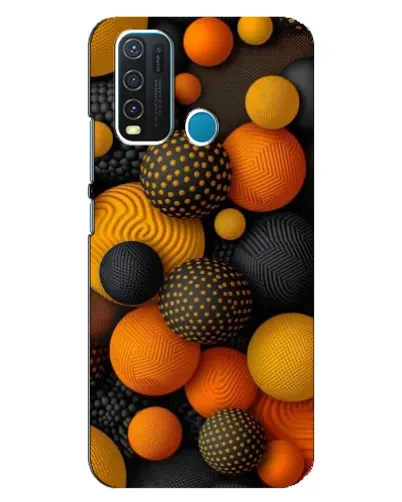 Чехол для Vivo Y30 с картинкой «Объемные оранжевые сферы» Чехол для Vivo Y30 с картинкой «Объемные оранжевые сферы»