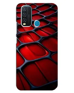 Чехол для Vivo Y30 с картинкой «Красная глянцевая сетка»