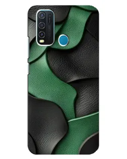 Чехол для Vivo Y30 с картинкой «Зеленые кожаные волны»