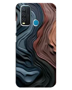 Чехол для Vivo Y30 с картинкой «Цветные волны каньона»