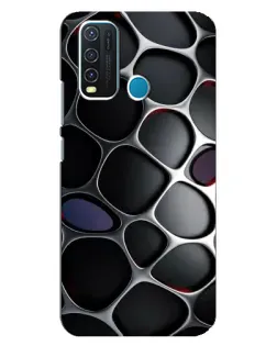 Чехол для Vivo Y30 с картинкой «Объемная темная решетка»