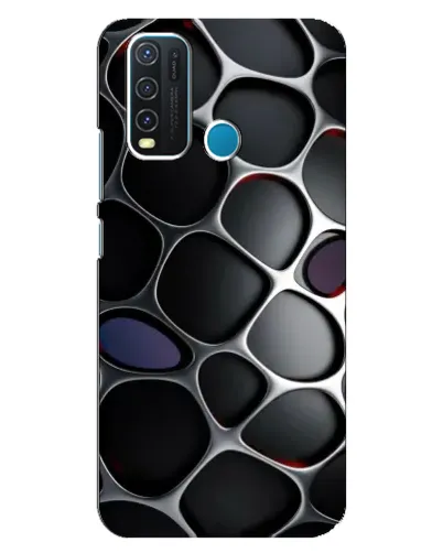 Чехол для Vivo Y30 с картинкой «Объемная темная решетка» Чехол для Vivo Y30 с картинкой «Объемная темная решетка»