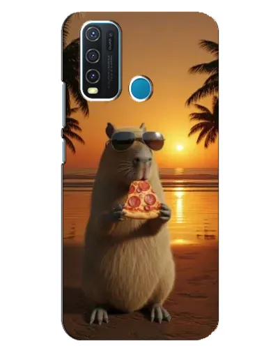 Чохол для Vivo Y30 з картинкою «Капібара з піцою» Чохол для Vivo Y30 з картинкою «Капібара з піцою»